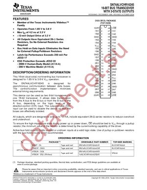 74ALVCHR16245ZQLR datasheet  